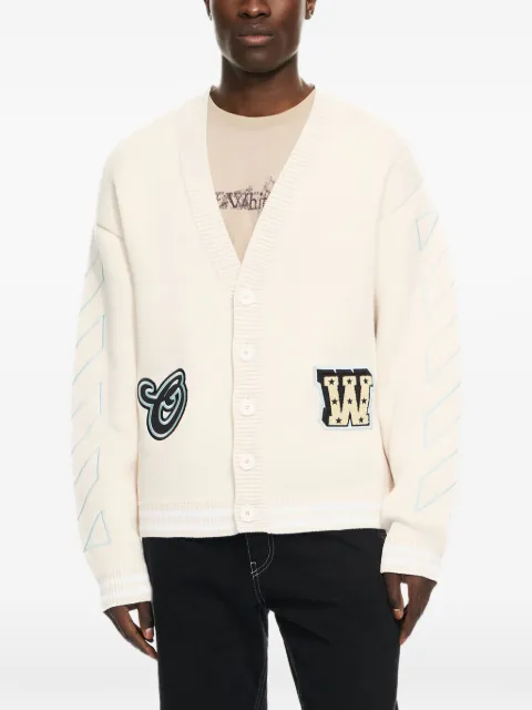 Off-White star logo cardigan Neutrals 44MHB019S26K001110