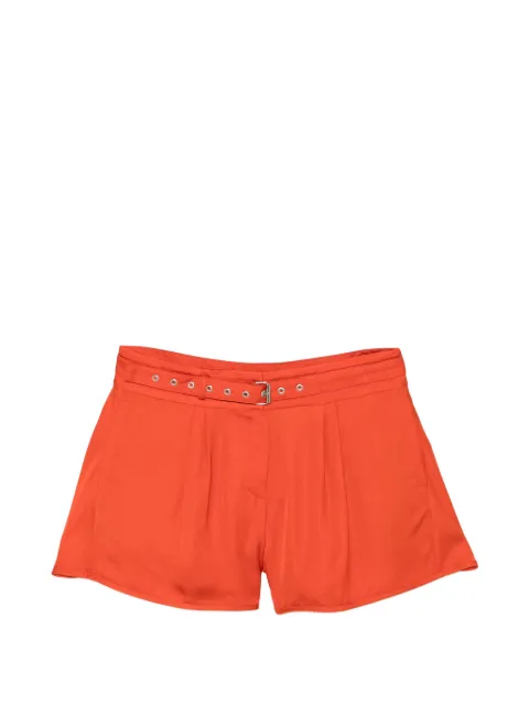 IRO belted pleated shorts Orange WP30ULEX