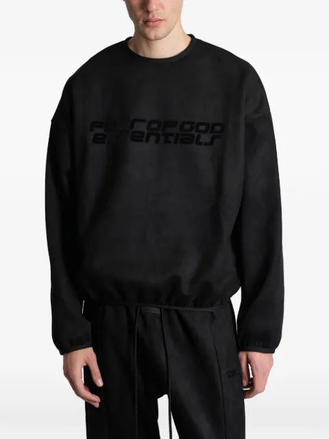 FEAR OF GOD ESSENTIALS logo-print long-sleeve sweatshirt Black 192HO256731F