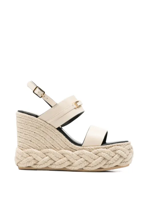 Sergio Rossi braided-sole wedge sandals Neutrals B14400MMVN139677410