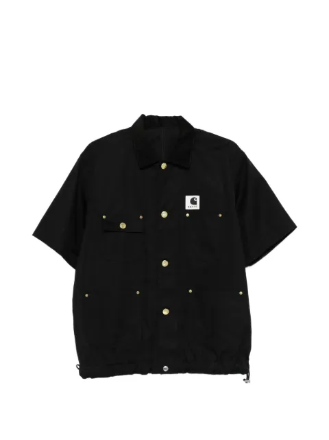 sacai x Carhartt corduroy-collar shirt Black 2603991M