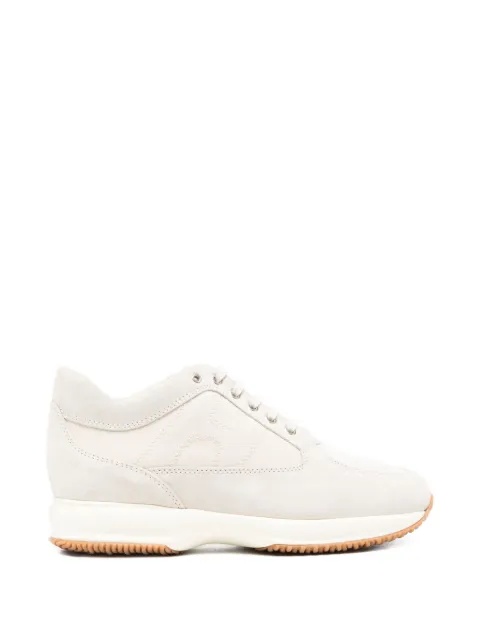 Hogan Interactive lace-up flat sneakers Neutrals HXM00N00E10UY6
