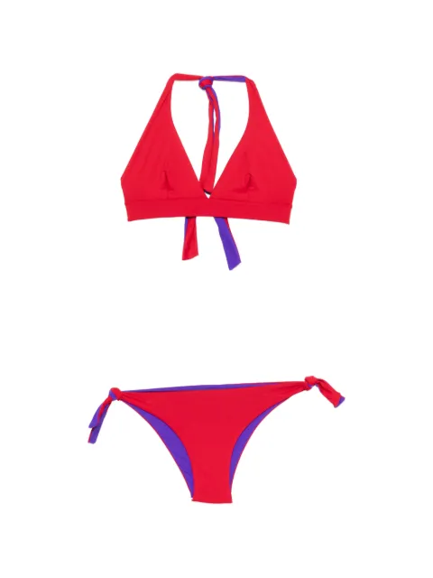 Fisico tie bicolour beachwear Red CR20CS09MB