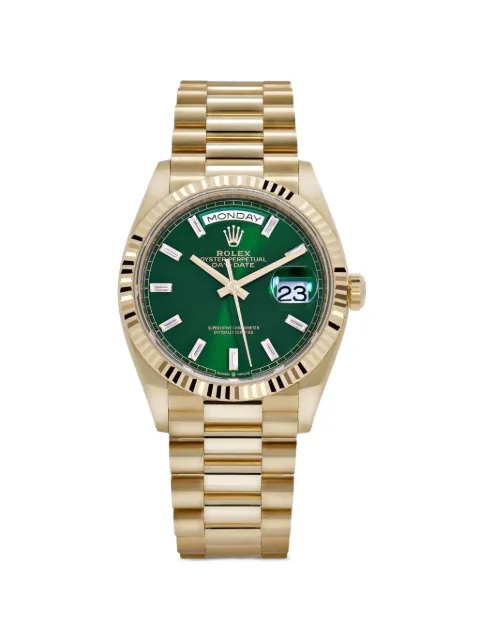 Rolex 2025 Day-Date fluted bezel 36mm watch Gold 128238