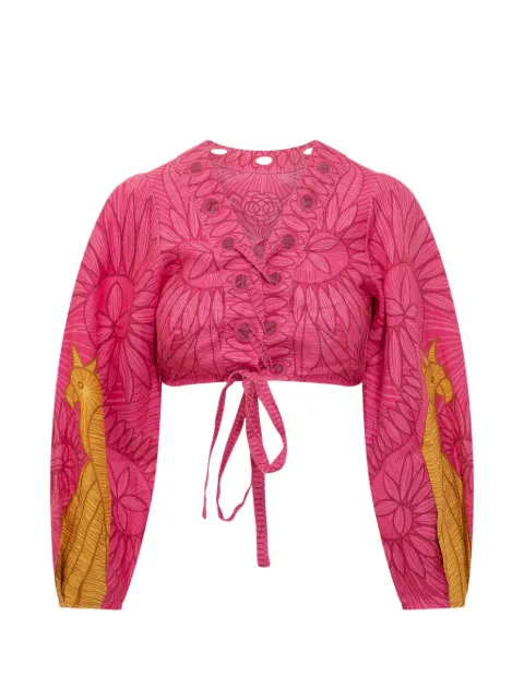 FARM Rio eyelet blouse Pink 357683