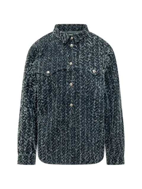 IRO curl pocket shirt Blue 26SWP100VELINI