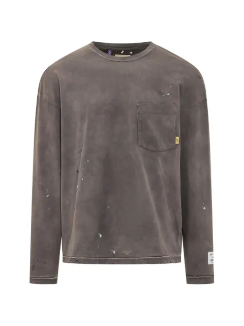 GALLERY DEPT. distressed-effect paint-splatter T-shirt Grey TOP018
