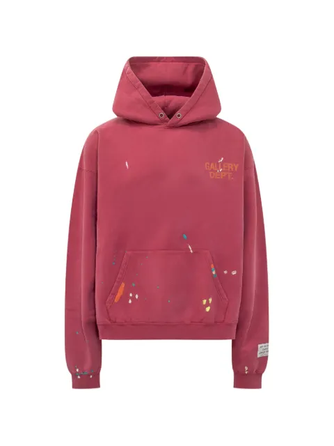 GALLERY DEPT. paint-splatter logo-print hoodie Red OUT024