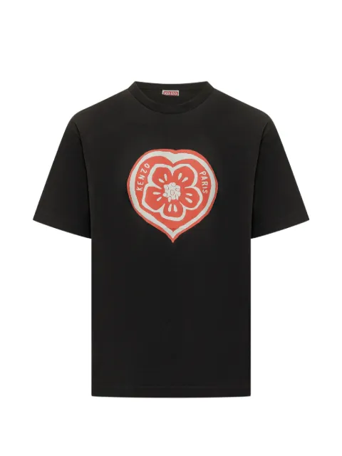 Kenzo Boke Flower heart-print T-shirt Black FG55TS2074SO