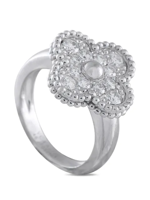 Van Cleef & Arpels Alhambra diamond ring Silver VC26011326