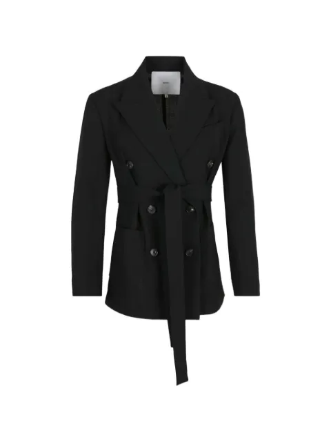 Setchu belted double-breasted blazer Black U261J001W060100WV