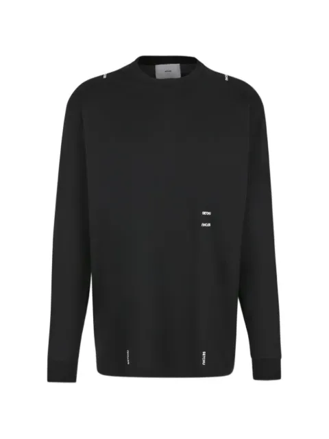 Setchu round-neck long-sleeve top Black U222T004C001100CO