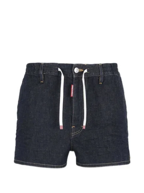 DSQUARED2 dark Weight wash pull on shorts Blue S74MU0984S30825