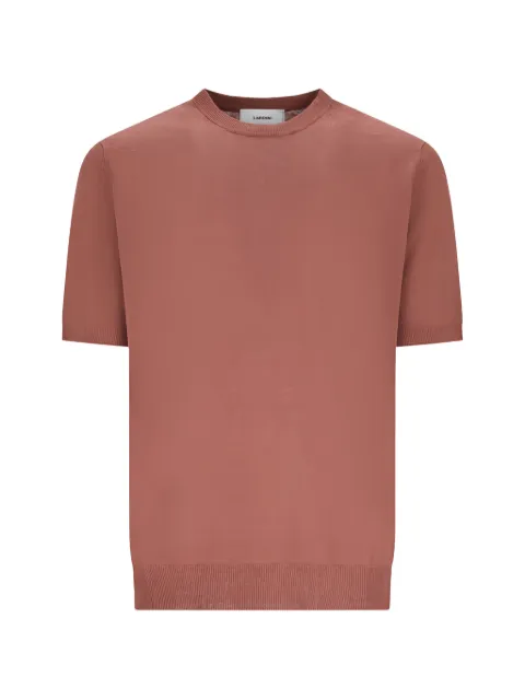 Lardini short-sleeve knitted T-shirt Brown PALMMC76PA66022