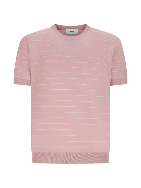 Lardini striped short-sleeve T-shirt Pink PALMMC79PA66032