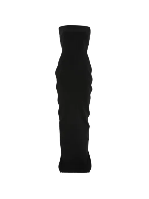 Rick Owens Bustier Gown strapless sculpted maxi dress Black RP01F6524SY