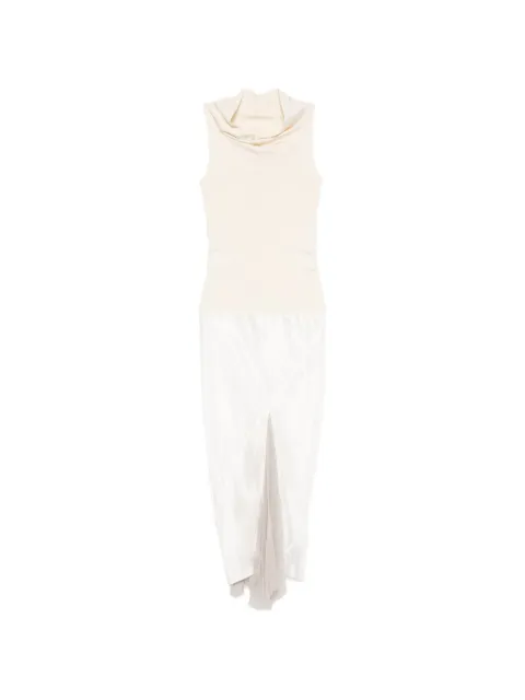Rick Owens asymmetric-neck midi dress White RP01F6558JSVKS111108MILKMILKPEARL