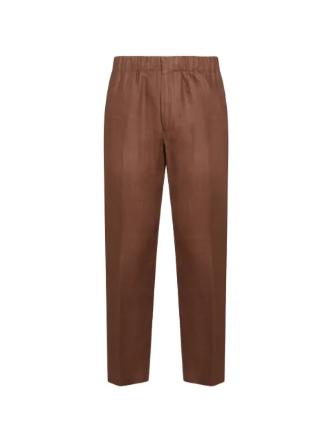 Lardini pleated straight-leg trousers Brown CN64404