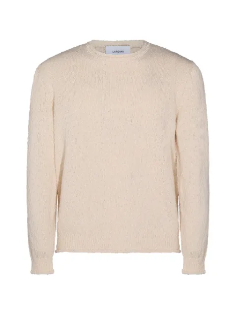 Lardini textured crew neck sweater Neutrals PALMML449PA66035