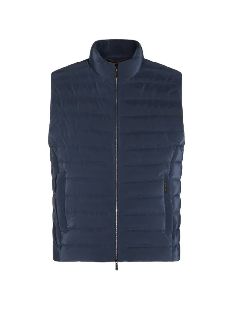 Moorer padded zip-up gilet Blue MOUGI100015OSU0499