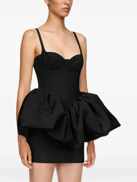 David Koma puff skirt-detail mini dress Black RE26DK22DA