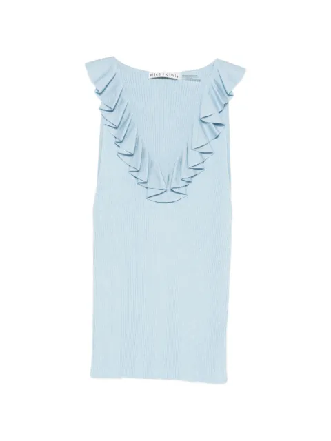 alice + olivia ruffled tank top Blue CC512567713