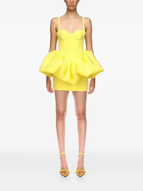 David Koma puff skirt-detail mini dress Yellow RE26DK22DA