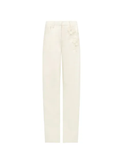 David Koma floral appliqué trousers Neutrals RE26DK40TR