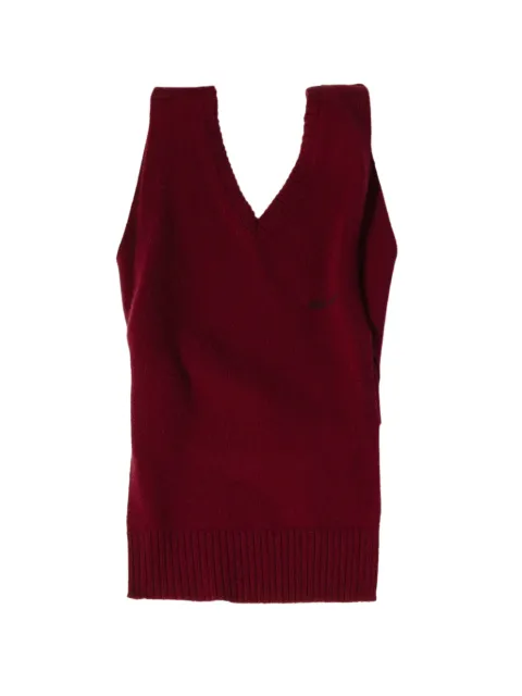 Miu Miu cashmere knit vest Red MMV378SOOO19RL