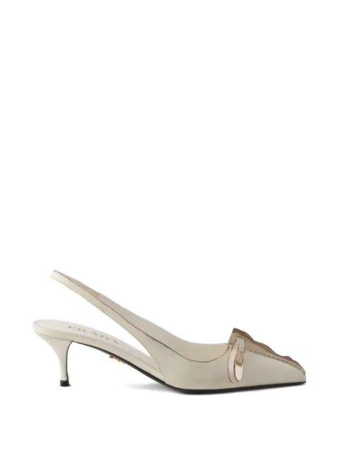 Prada leather slingback pumps Neutrals 1I449OF055V69