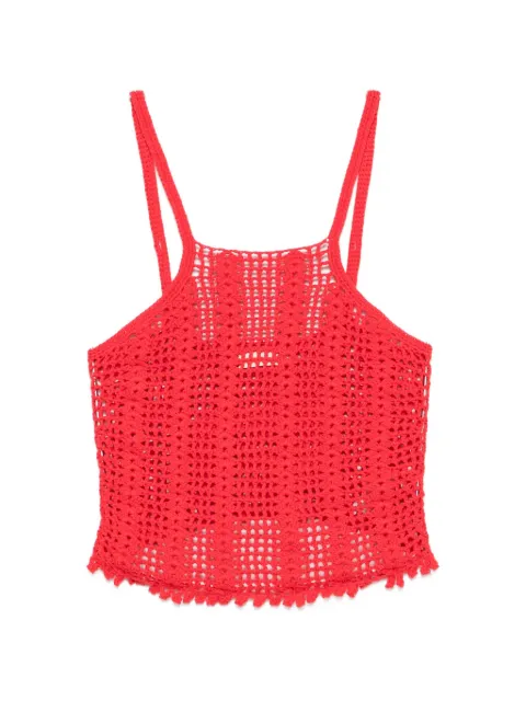 TERRY PUESTO crochet top Red SS26TUFFO
