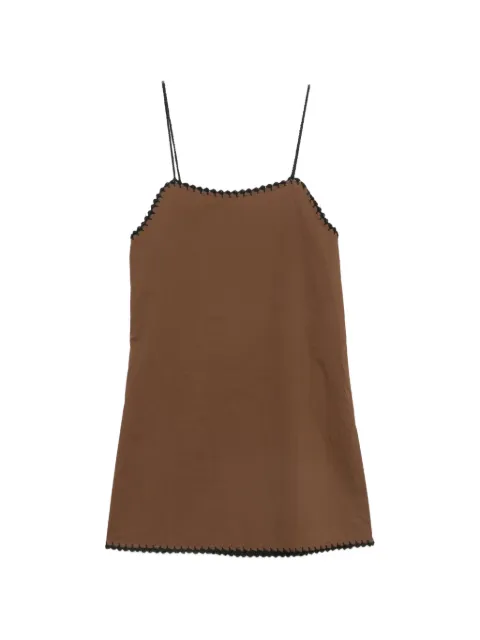 TERRY PUESTO crochet-trim mini dress Brown SS26CASD
