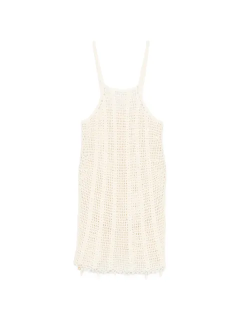 TERRY PUESTO crochet-knit mini dress Neutrals SS26TUFFOD