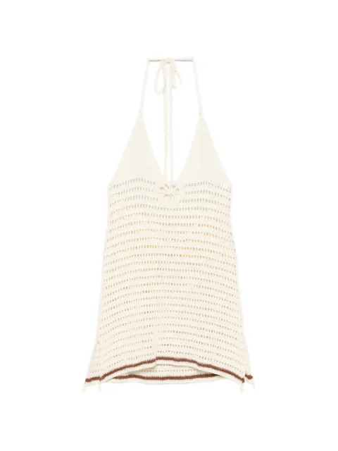 TERRY PUESTO crochet mini dress Neutrals SS26BAMB