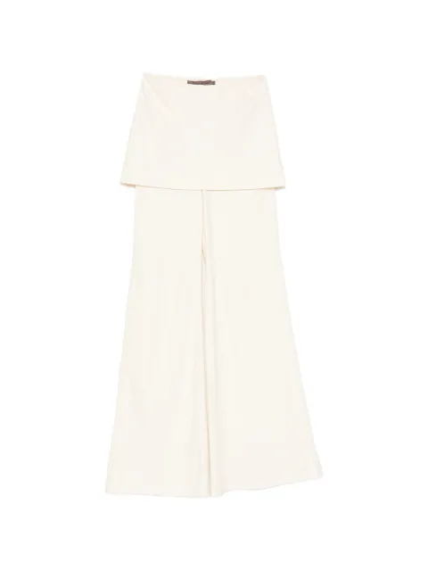 Enza Costa twill apron-style trousers Neutrals TLT4400