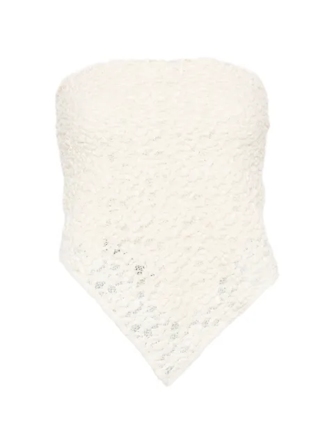 Enza Costa lace-construction top Neutrals PLC9008