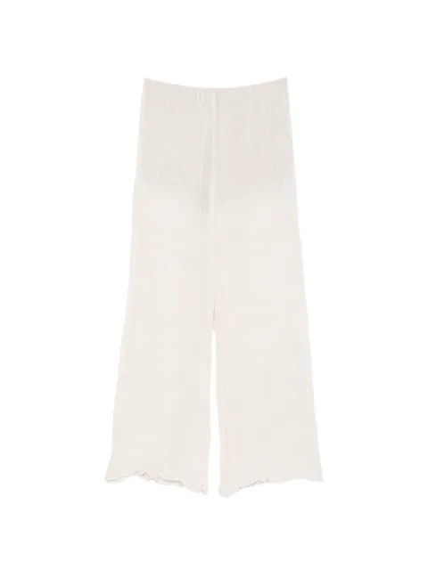 Enza Costa plissé palazzo pants Neutrals CYC4382