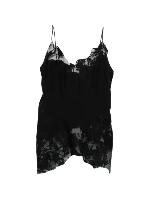 Alexander McQueen lace-trimmed silk blouse Black 868900QBABE