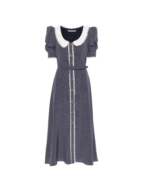 Alessandra Rich polka-dot midi dress Blue FABX4383F4819