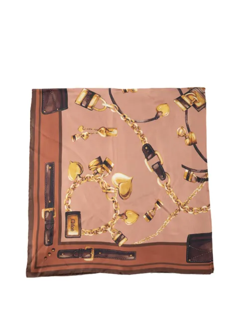 Chloé Paddington silk scarf Brown CH26ATC02TWI