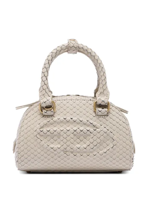 Diesel 1DR Dome-small bowling bag in snake-effect leather Neutrals X10369P8958