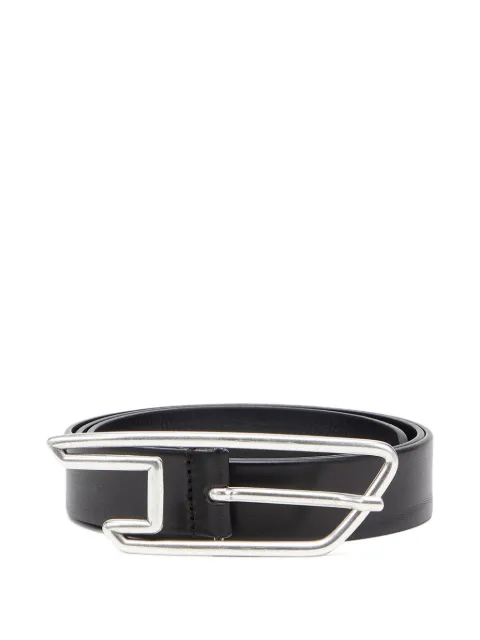 Diesel B-D Line 30 logo-buckle leather belt Black X10868PR666