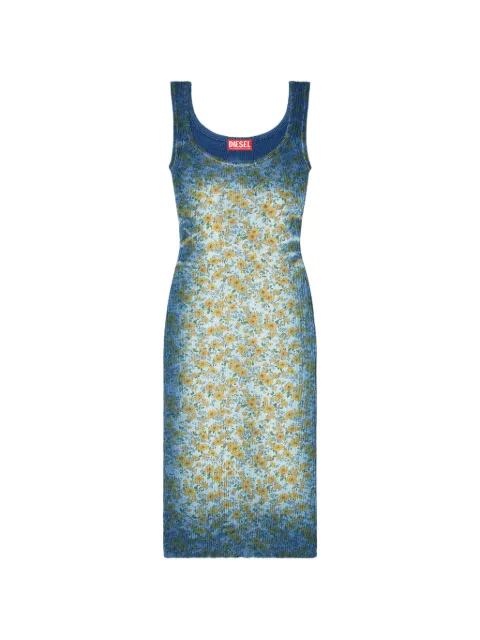 Diesel mini dress with floral x-ray effect Blue A225920EGED