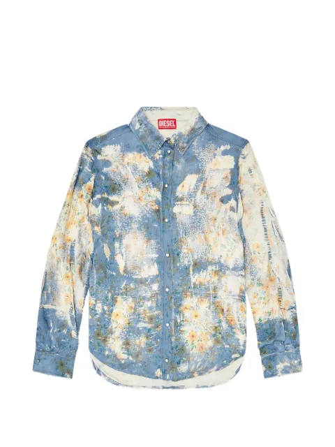 Diesel shirt with floral x-ray effect Blue A235010JMCC
