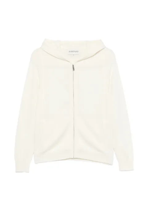 BOMPARD zip-up knitted cardigan White MO1346N