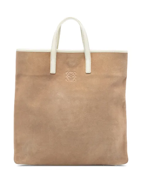 Loewe Pre-Owned 2000-2025 Anagram Suede tote bag Brown SWWZ82H4GTBWABMH