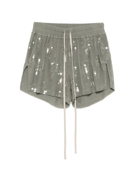 Rick Owens Lilies sequin shorts Green LI01F7333TUSM
