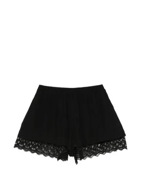 Simone Rocha lace-trim mini shorts Black 4177T0514