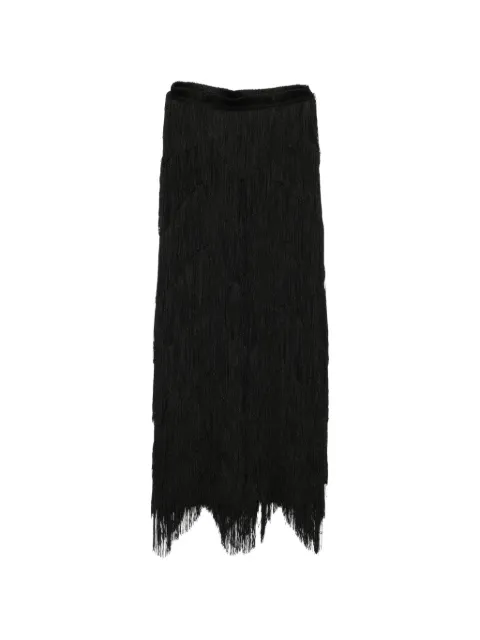 Bless fringed maxi skirt Black DARASBLK
