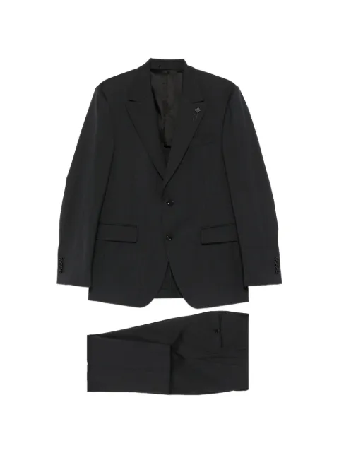 Lardini logo-detail single-breasted suit Grey PA5932EPAIF66412980